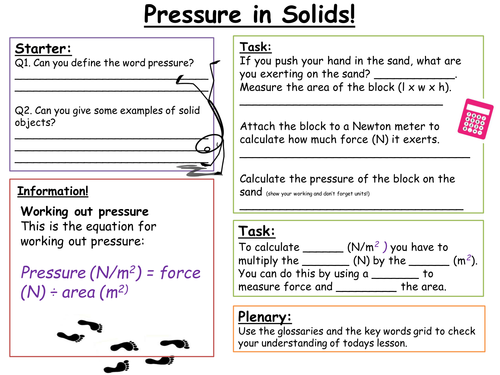SEN Key Stage 3: Pressure in Solids
