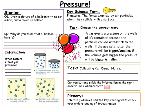 SEN Key Stage 3: Pressure