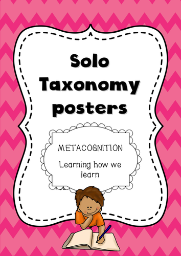 Solo taxonomy and Metacognition class posters