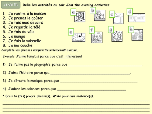 Expo 1 Module 5 Improving Writing (Daily routine and school subjects)