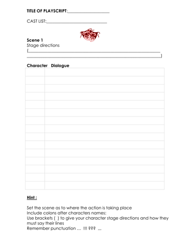 a-blank-play-script-template-teaching-resources
