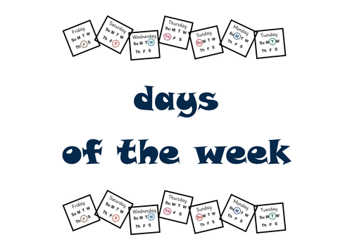 Days of the Week Activity Pack