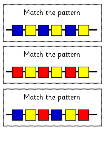 Cube Colour Pattern Flashcards