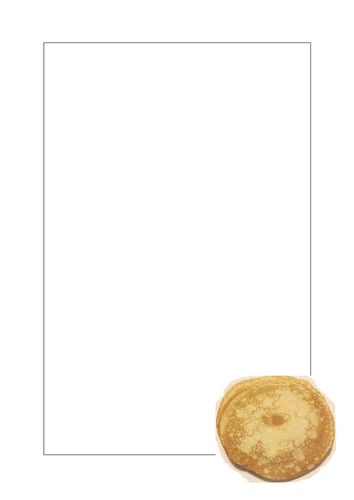 Pancake day themed writing templates 