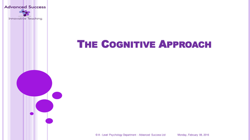 Powerpoint - AQA New Specification - 5.2 The Cognitive Approach (Full Version)