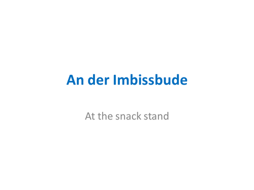 At the snack stand in Germany