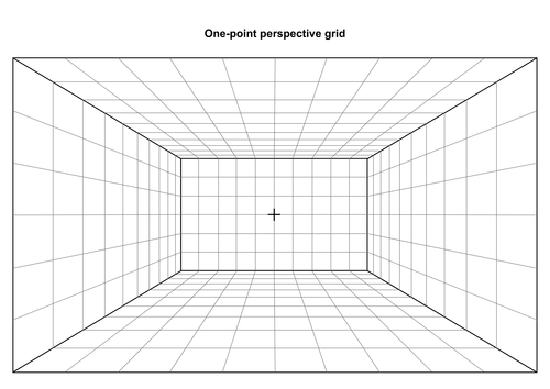 1 Point Perspective Grid Template