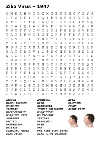 Zika Virus Word Search 