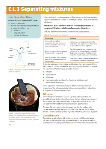 C1.3 SEPARATION TECHNIQUES - NEW AQA GCSE SCIENCE (2016)