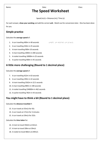 Speed and Velocity GCSE Physics