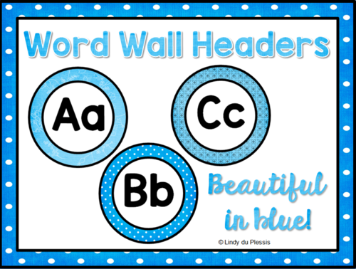 Word Wall Headers (blue)