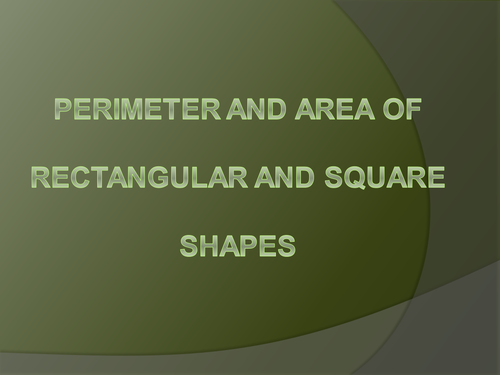 Perimeter and area with lesson plan and lesson