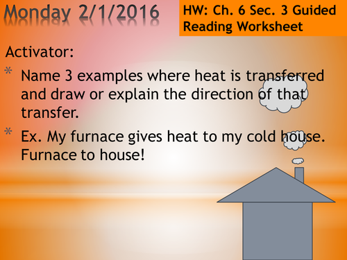 6.3 Heat Phase Changes PowerPoint and Guided Notes