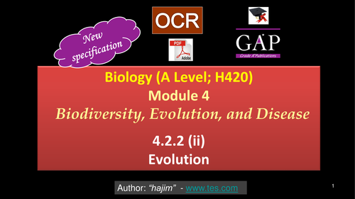 OCR (A Level; H420) - 4.2.2 (ii) Evolution - 1st Assessment 2017 - pdf