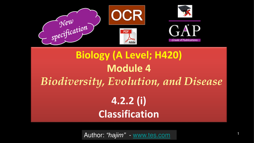 OCR (A Level; H420) - 4.2.2 (i) Classification - 1st Assessment 2017 - pdf