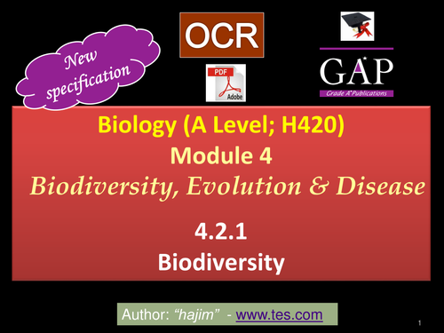 OCR (A Level; H420) - 4.2.1 Biodiversity - 1st Assessment 2017 -pdf