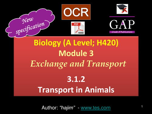 O CR (A Level; H420) - 3.1.2 Transport in  Animals - 1st Assessment 2017 - pdf          