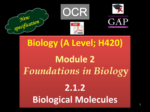 OCR (A Level; H420) - 2.1.2 Biological Molecules - 1st Assessment 2017 - pdf