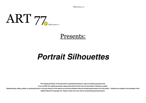 Portraiture through Silhouettes