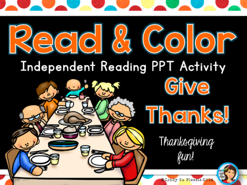 Thanksgiving Read and Color PowerPoint