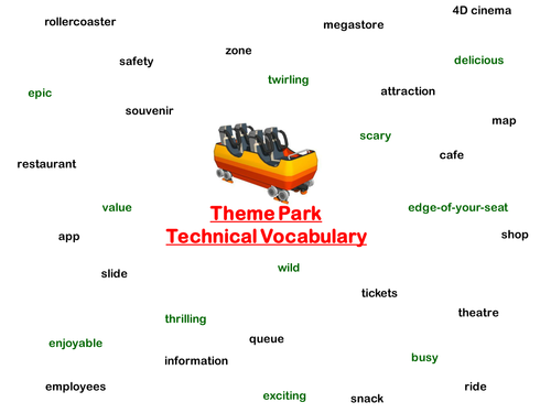 Theme Park Word Bank