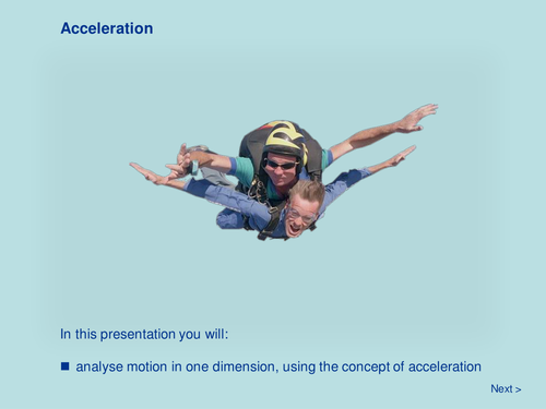 Force and Motion - Acceleration