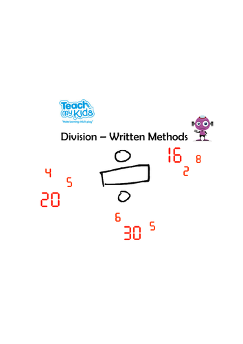 Division - Written Methods Worksheets Pack - KS2