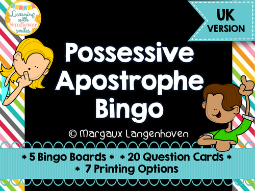 Possessive Apostrophe Bingo