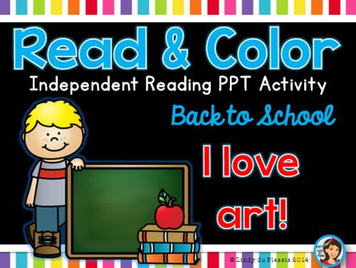 Back to School Read and Color PowerPoint (I love art)