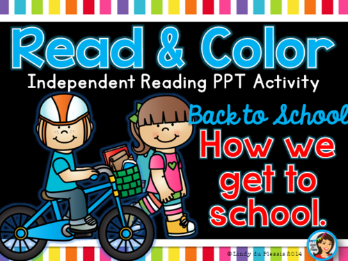 Back to School Read and Color PowerPoint (how we get to school)