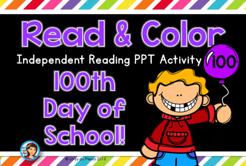 100th Day of School Read and Color PowerPoint