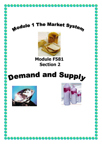 OCR A LEVEL ECONOMICS Unit 1 Booklet 2 The Market System