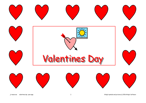 Valentines Day Activity Pack Symbol Supported