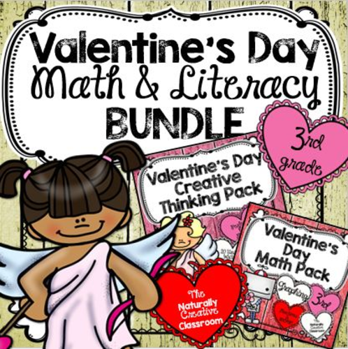 Valentine's Day Math & Literacy BUNDLE for 3rd Grade