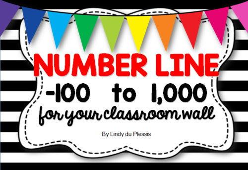 Number line -100 to 1,000