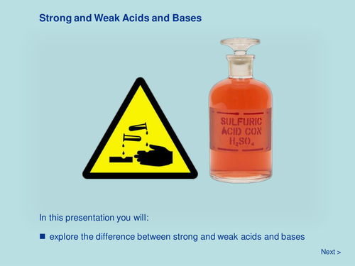 Acids and Bases - Strong and Weak Acids and Bases