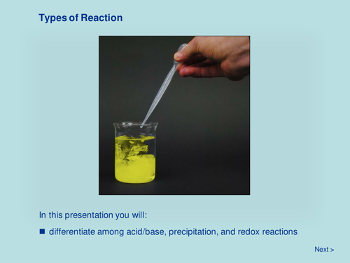 Acids and Bases - Types of Reaction