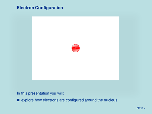 Atomic Structure - Electron Configuration