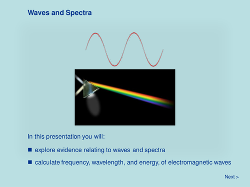 Atomic Structure - Waves and Spectra