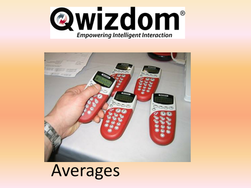Maths QWIZDOM Powerpoint - Averages Revision Quiz