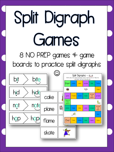 magic worksheet grade 1 e 8 Games Game PREP Split Games Boards Digraphs   & NO