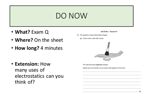 Uses of electrostatics