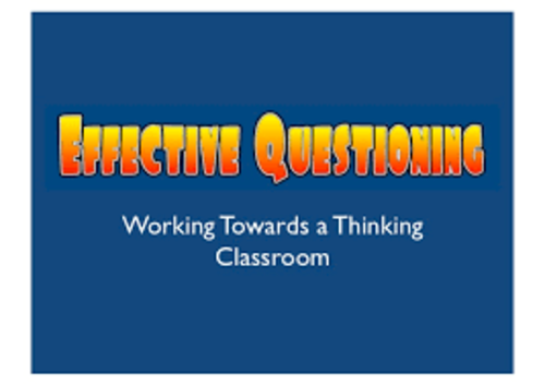 Effective Questioning in the Primary Classroom