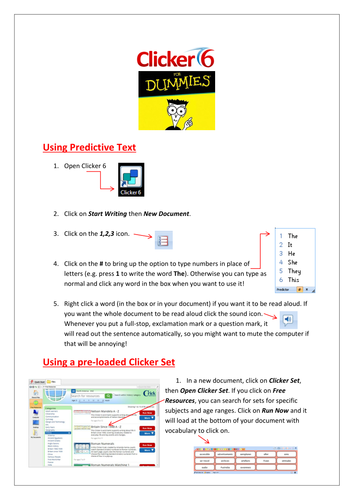 How to use Clicker 6 document