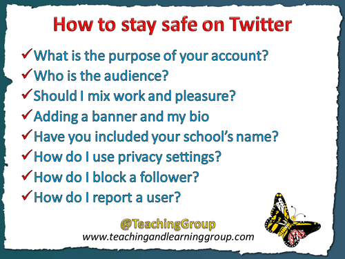 Guide for teachers on how to use Twitter and stay safe