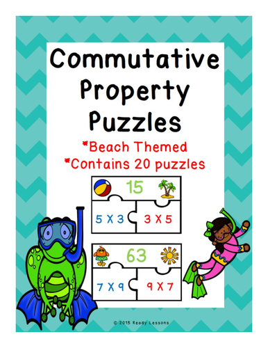 Commutative Property of Multiplication Puzzles 3.OA.5
