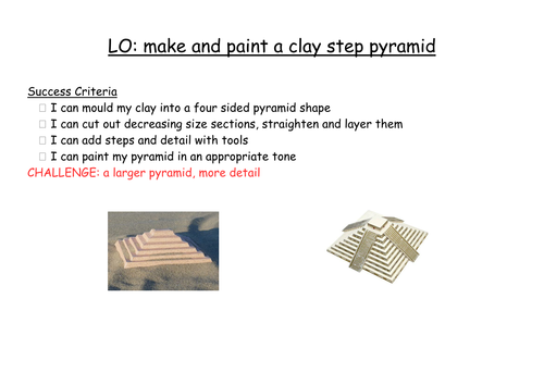 Clay Step Pyramid Models