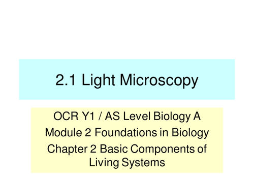 NEW OCR A Level Biology - Cell Structure 