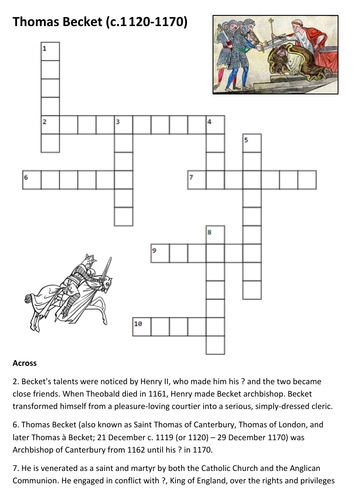Thomas Becket Crossword