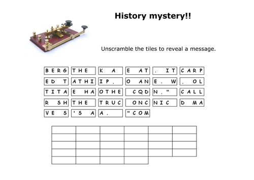 RMS Titanic CQD Distress Signal Puzzle Activity | Teaching Resources